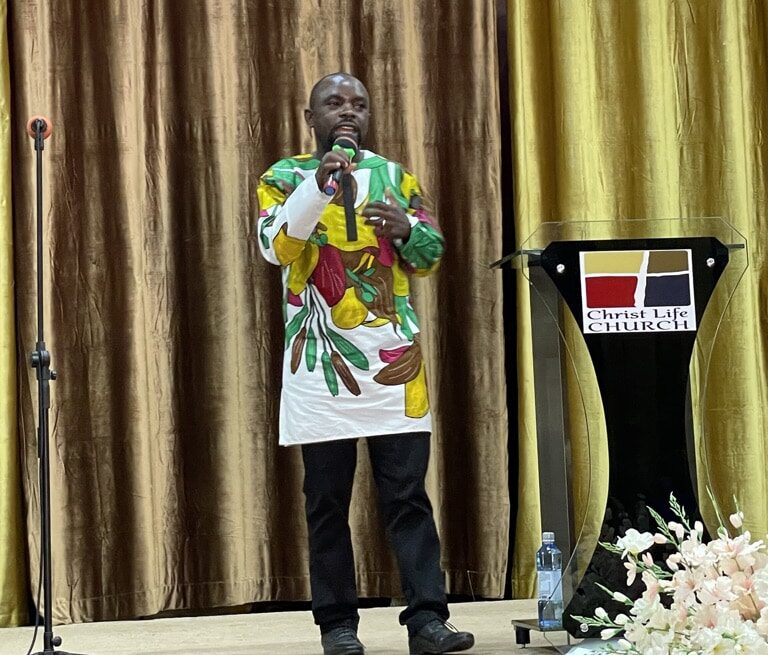Mulenga Speaking at Lusaka Campus